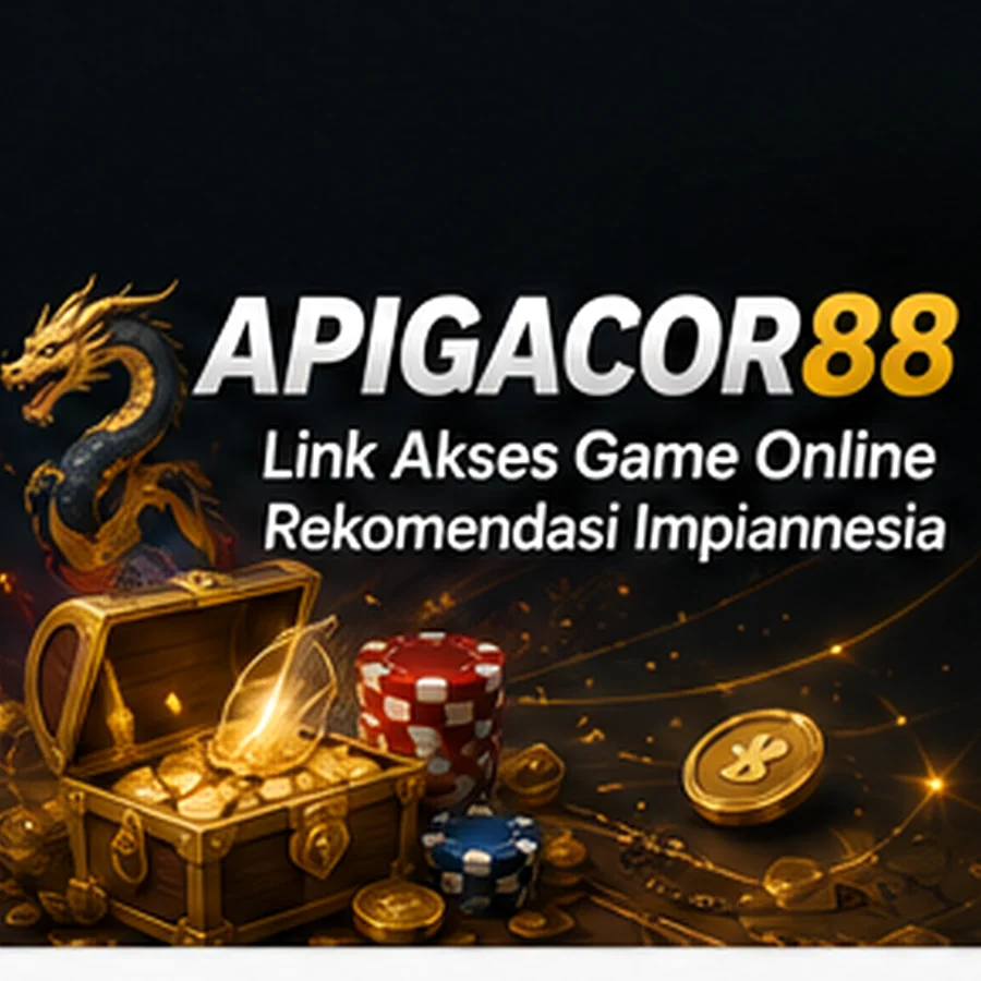 Ilustrasi branding Apigacor88 bernuansa emas