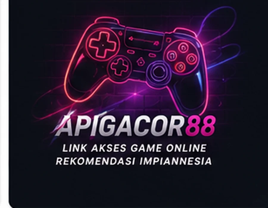 Ilustrasi kontroler game neon